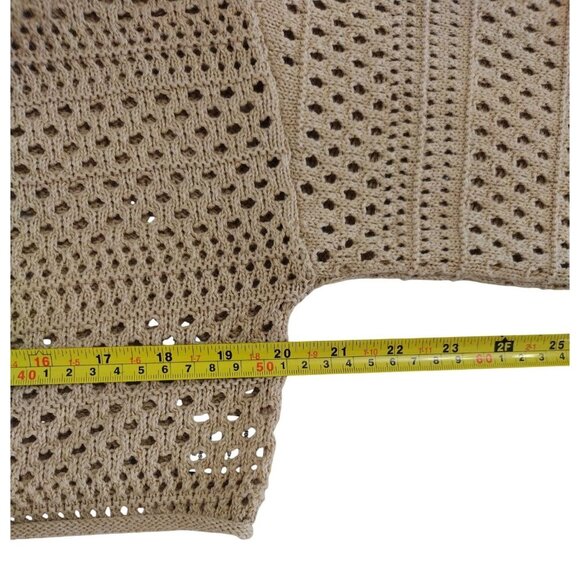 Sincerely Jules Cropped Beige Knit Hoodie Sweater Womens S. NWT. - Picture 5 of 6